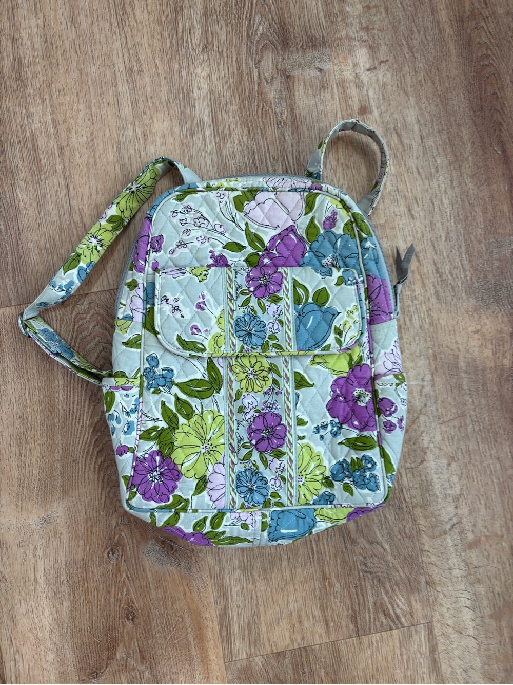 Vera Bradley Quilted Floral Crossbody - Purple, Green & Blue